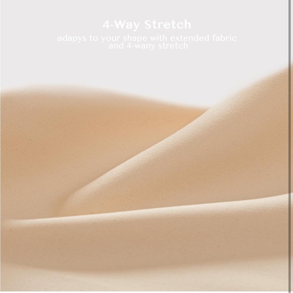 NWT Gailife Deep V Bra -No Underwire, Adjustable, Seamless - Nude - Size: Medium - Picture 6 of 7